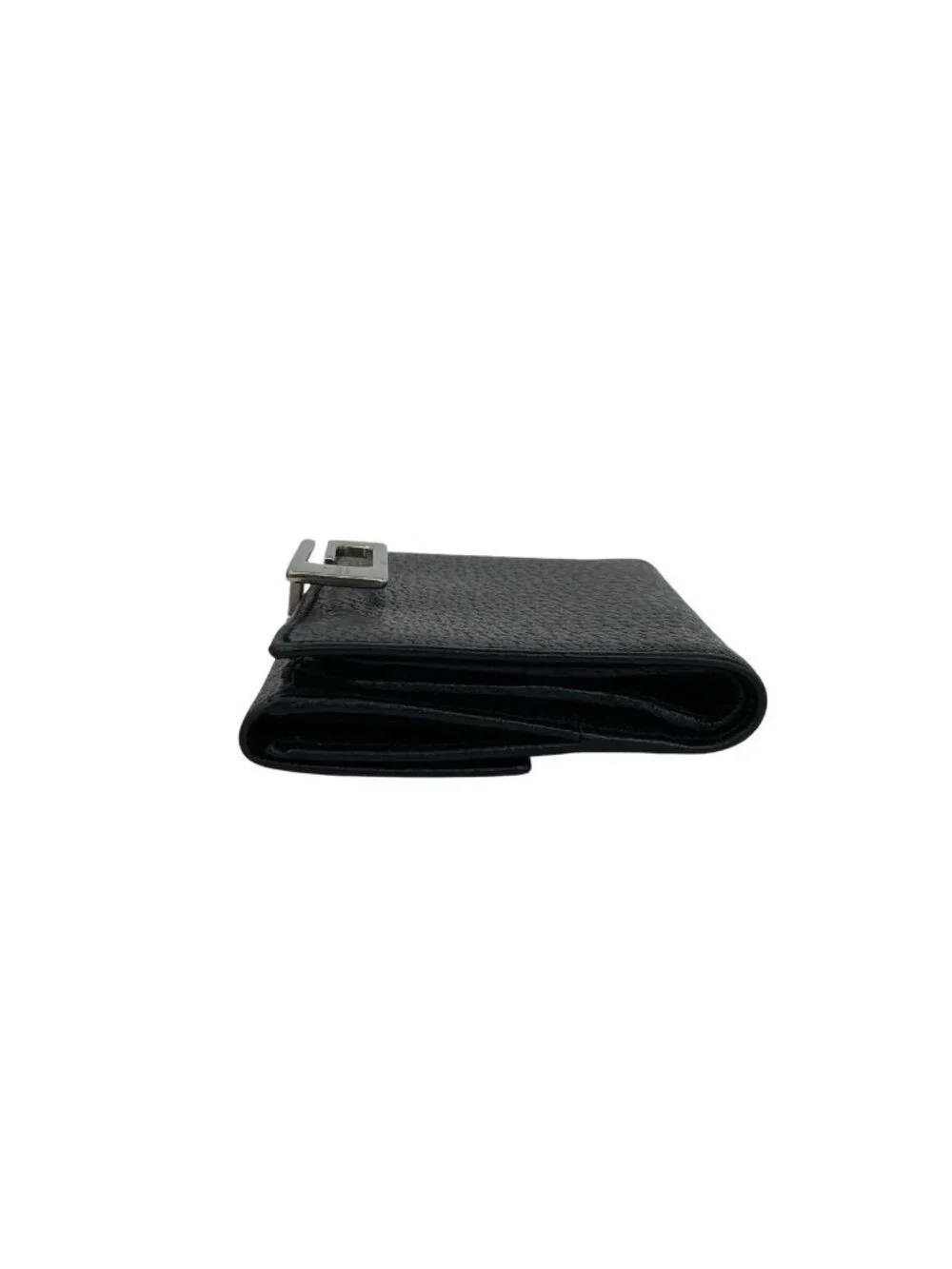 Gucci Logo Leather Bifold Wallet Mini Billfold Coin Purse Black - Picture 4 of 9